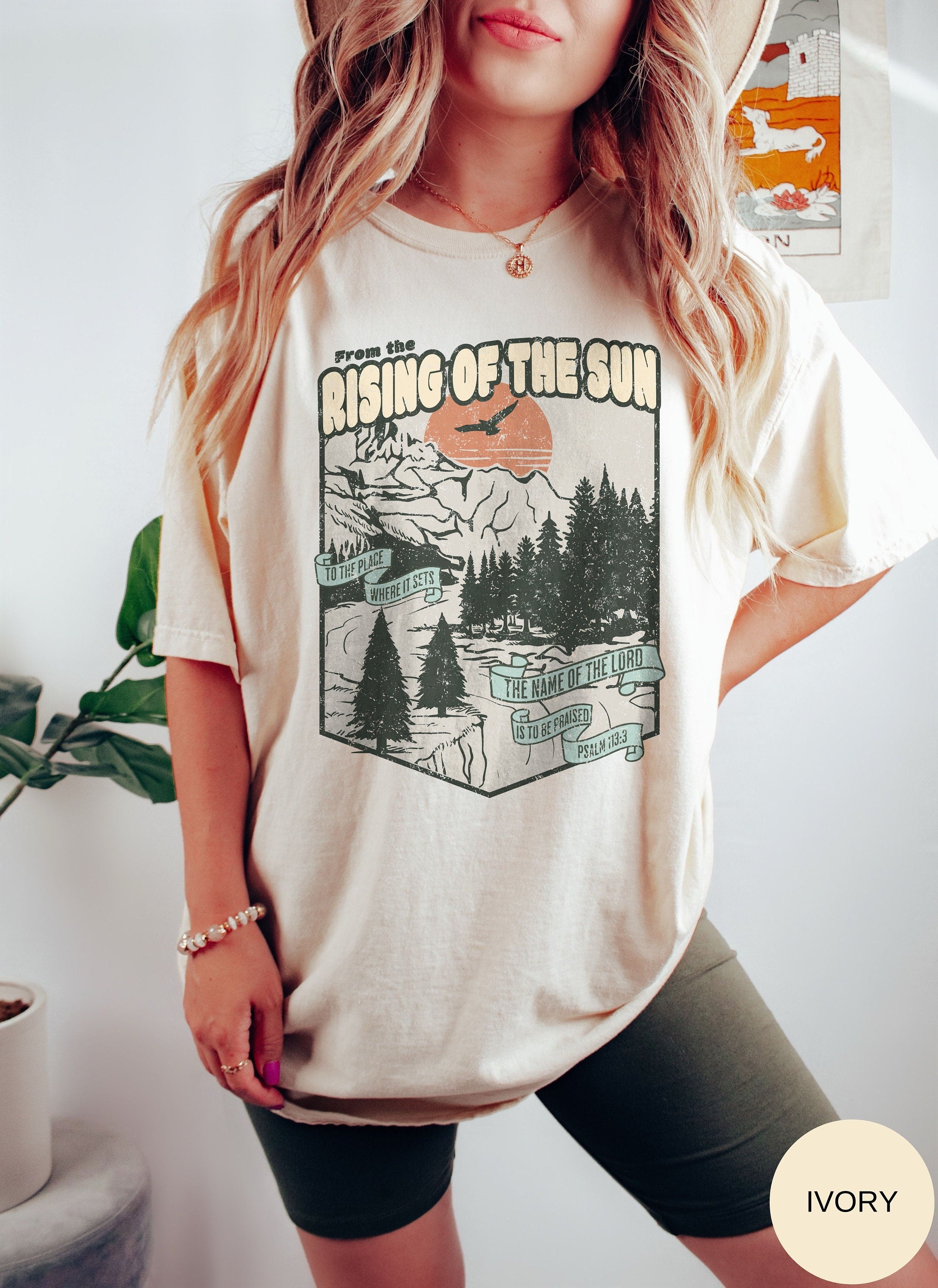 Comfort Colors® Retro Christian Shirt Psalm 113 Shirt Bible Verse Tshirt, Jesus Apparel Cute Faith Based Tee Gift For Christian, Godly Gifts
